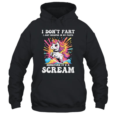 I Don't Fart I Whisper In My Pants Funny Unicorn Humor Women Shirt & Tank Top | teecentury