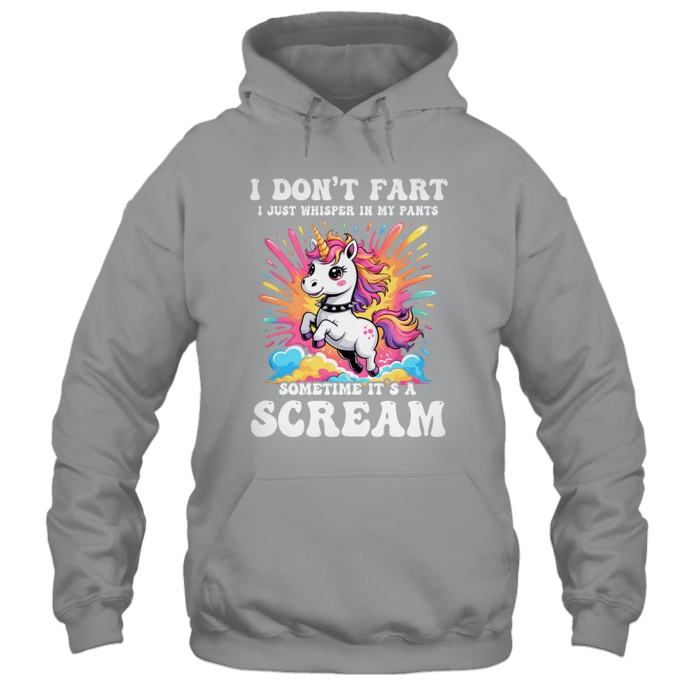 I Don't Fart I Whisper In My Pants Funny Unicorn Humor Women Shirt & Tank Top | teecentury
