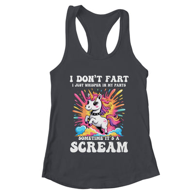 I Don't Fart I Whisper In My Pants Funny Unicorn Humor Women Shirt & Tank Top | teecentury