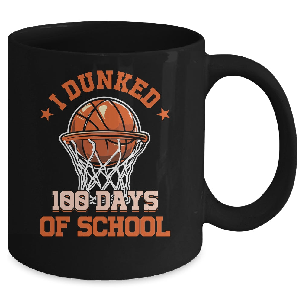 I Dunked 100 Days Of School Basketball 100th Day Boys Kids Mug | teecentury