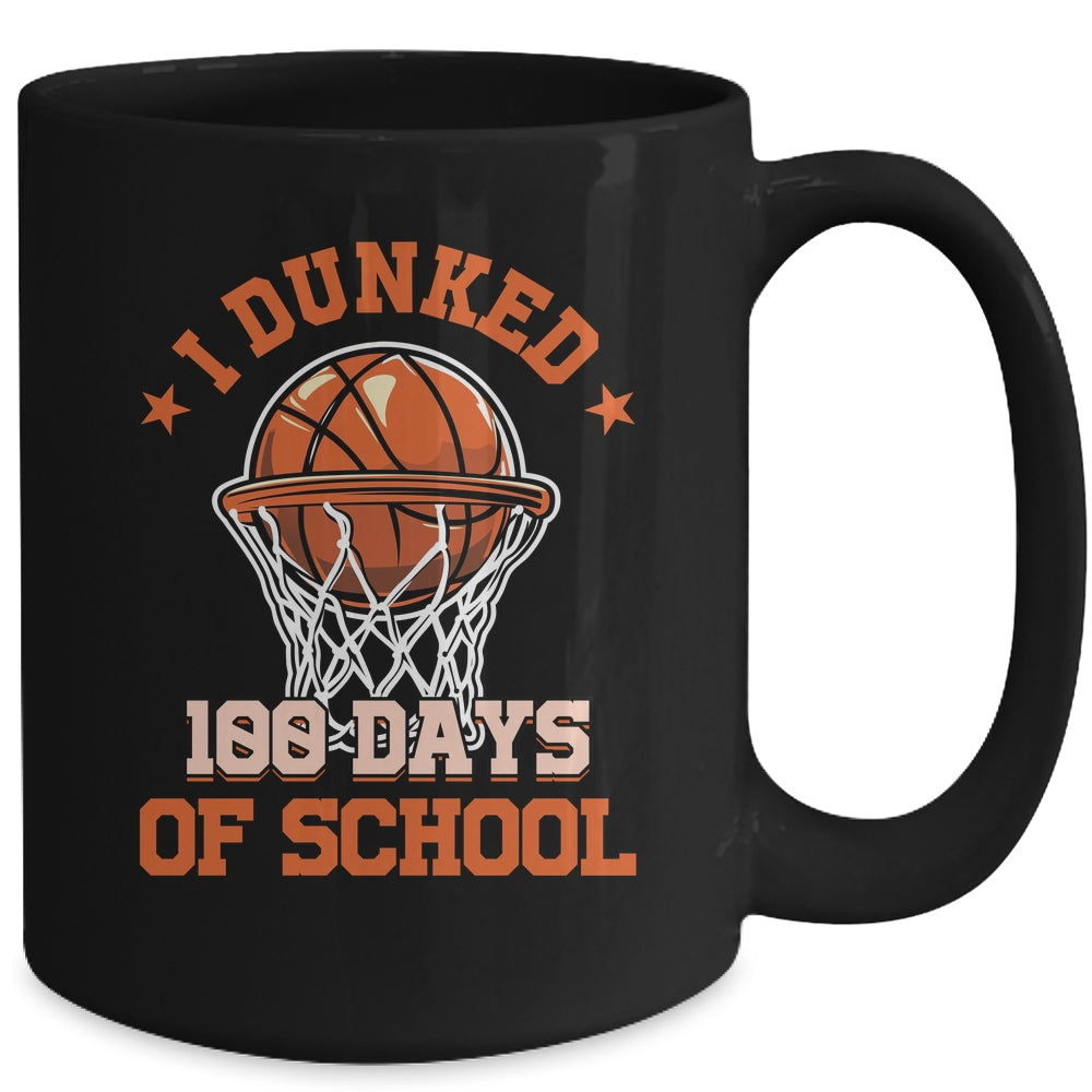 I Dunked 100 Days Of School Basketball 100th Day Boys Kids Mug | teecentury