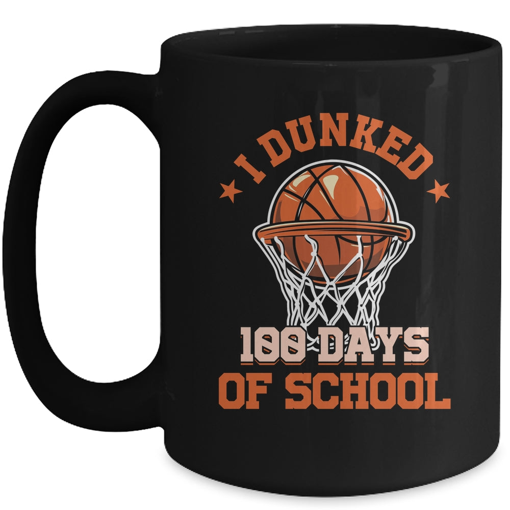 I Dunked 100 Days Of School Basketball 100th Day Boys Kids Mug | teecentury