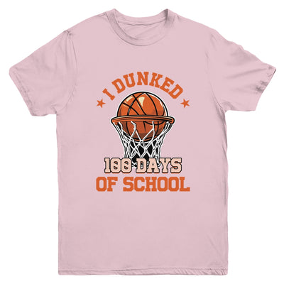 I Dunked 100 Days Of School Basketball 100th Day Boys Kids Youth Shirt | teecentury
