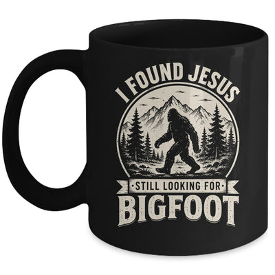I Found Jesus Still Looking Bigfoot Funny Summer Christian Mug | teecentury