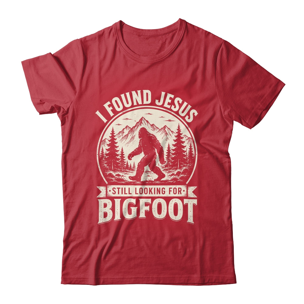 I Found Jesus Still Looking Bigfoot Funny Summer Christian Shirt & Hoodie | teecentury