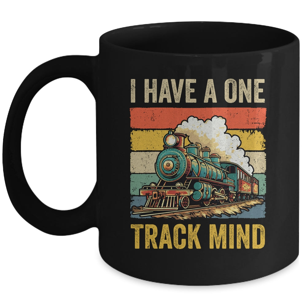 I Have A One Track Mind Train Men Women Retro Railroad Lover Mug | teecentury
