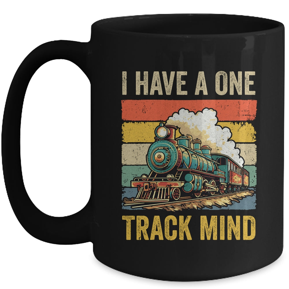 I Have A One Track Mind Train Men Women Retro Railroad Lover Mug | teecentury