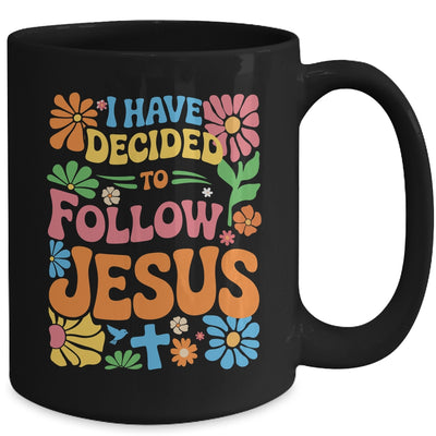 I Have Decided To Follow Jesus Retro Boho Christian Baptism Mug | teecentury