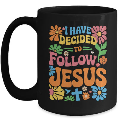 I Have Decided To Follow Jesus Retro Boho Christian Baptism Mug | teecentury