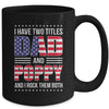 I Have Two Titles Dad And Poppy Funny Fathers Day Flag Mug | teecentury