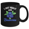 I Just Really Like Blueberries Lover Kids Boy Girls Funny Mug | teecentury
