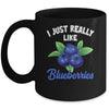 I Just Really Like Blueberries Lover Kids Boy Girls Funny Mug | teecentury