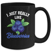 I Just Really Like Blueberries Lover Kids Boy Girls Funny Mug | teecentury
