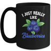 I Just Really Like Blueberries Lover Kids Boy Girls Funny Mug | teecentury