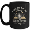 I Like My Books Spicy And My Coffee Icy Skeleton Book Lovers Mug | teecentury