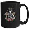 I Like My Books Spicy My Coffee Icy Leopard Skeleton Girl Mug | teecentury