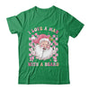 I Love A Man With A Beard Funny Pink Santa Claus Christmas Shirt & Sweatshirt | teecentury