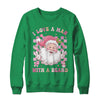 I Love A Man With A Beard Funny Pink Santa Claus Christmas Shirt & Sweatshirt | teecentury