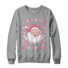 I Love A Man With A Beard Funny Pink Santa Claus Christmas Shirt & Sweatshirt | teecentury