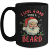 I Love A Man With A Beard Retro Christmas Santa For Women Mug | teecentury