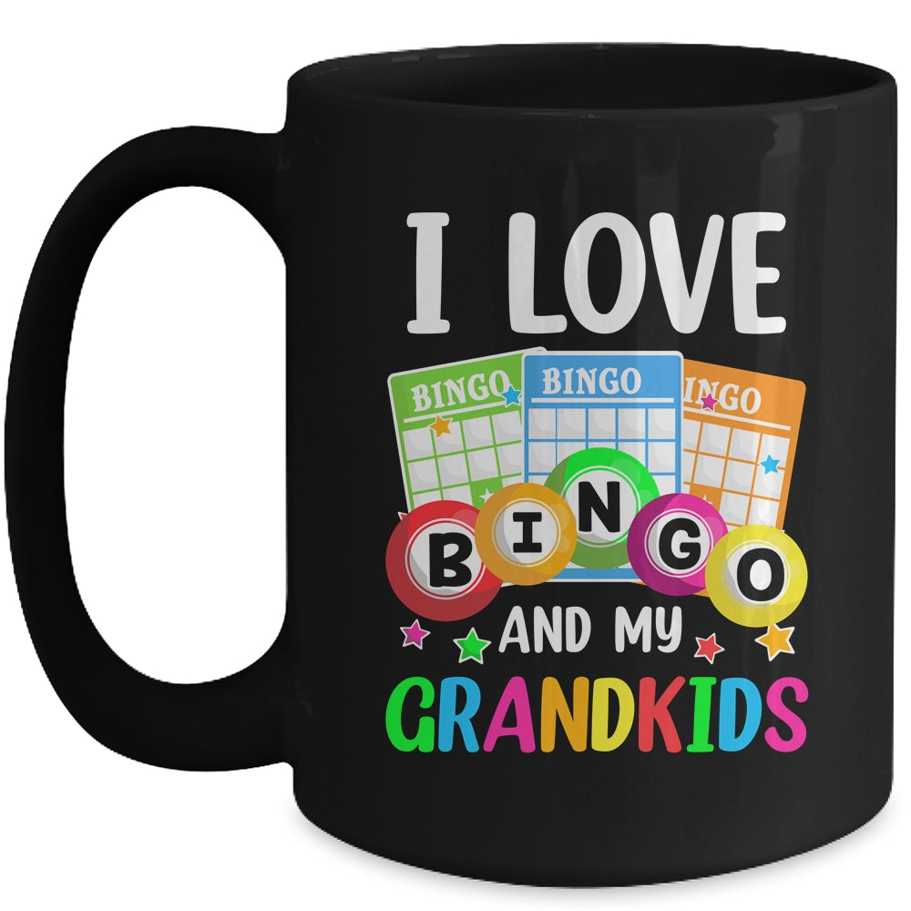 I Love Bingo And My Grandkids Funny Bingo Player Women Men Mug | teecentury