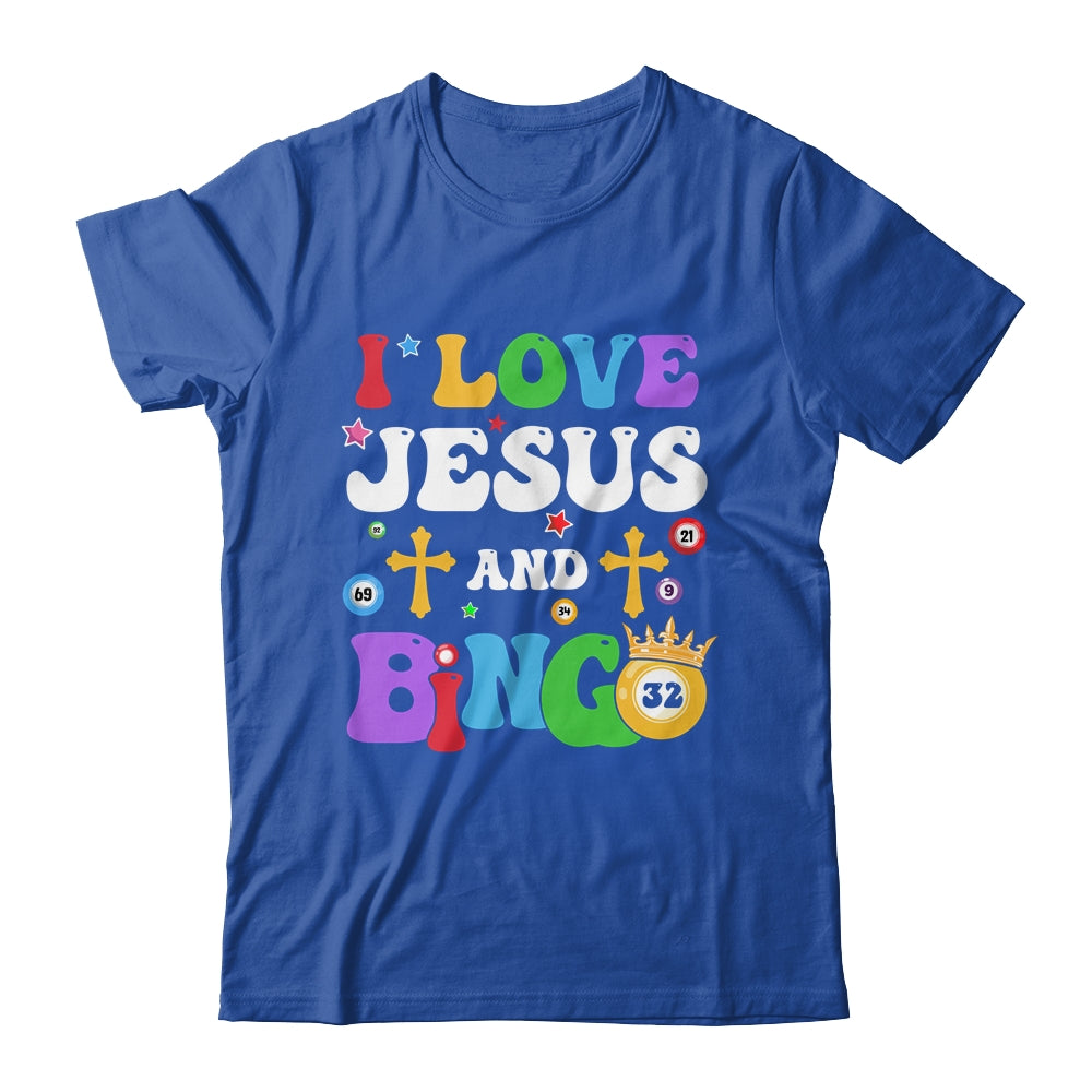 I Love Jesus And Bingo Christian Cross Board Games Shirt & Tank Top | teecentury