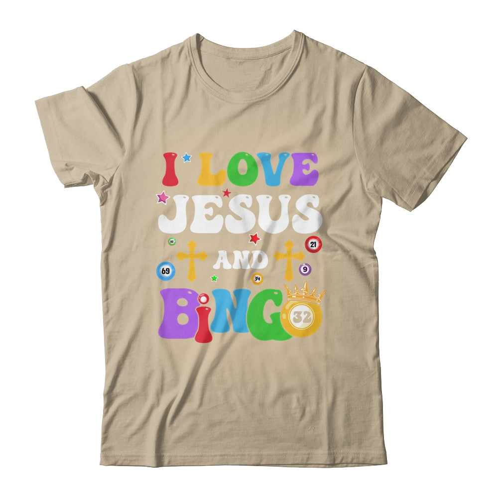 I Love Jesus And Bingo Christian Cross Board Games Shirt & Tank Top | teecentury