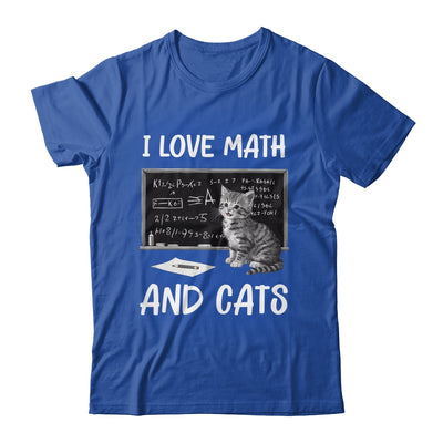 I Love Math And Cats Funny Cat Lover Science Teacher Student Shirt & Tank Top | teecentury