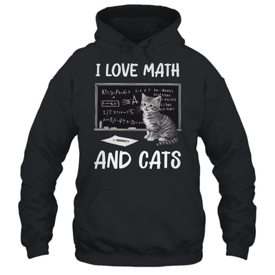 I Love Math And Cats Funny Cat Lover Science Teacher Student Shirt & Tank Top | teecentury
