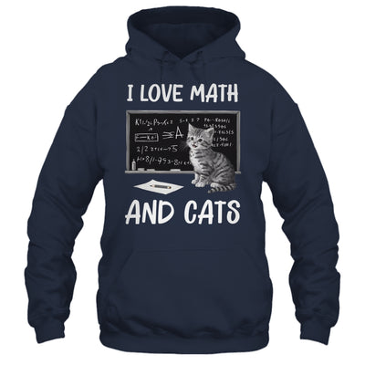 I Love Math And Cats Funny Cat Lover Science Teacher Student Shirt & Tank Top | teecentury