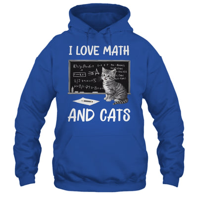 I Love Math And Cats Funny Cat Lover Science Teacher Student Shirt & Tank Top | teecentury