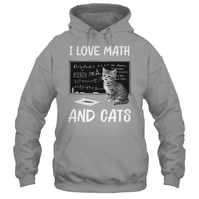 I Love Math And Cats Funny Cat Lover Science Teacher Student Shirt & Tank Top | teecentury