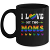 I Love My Two Moms Lesbian Tshirt LGBT Pride For Kids Mug | teecentury