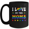 I Love My Two Moms Lesbian Tshirt LGBT Pride For Kids Mug | teecentury