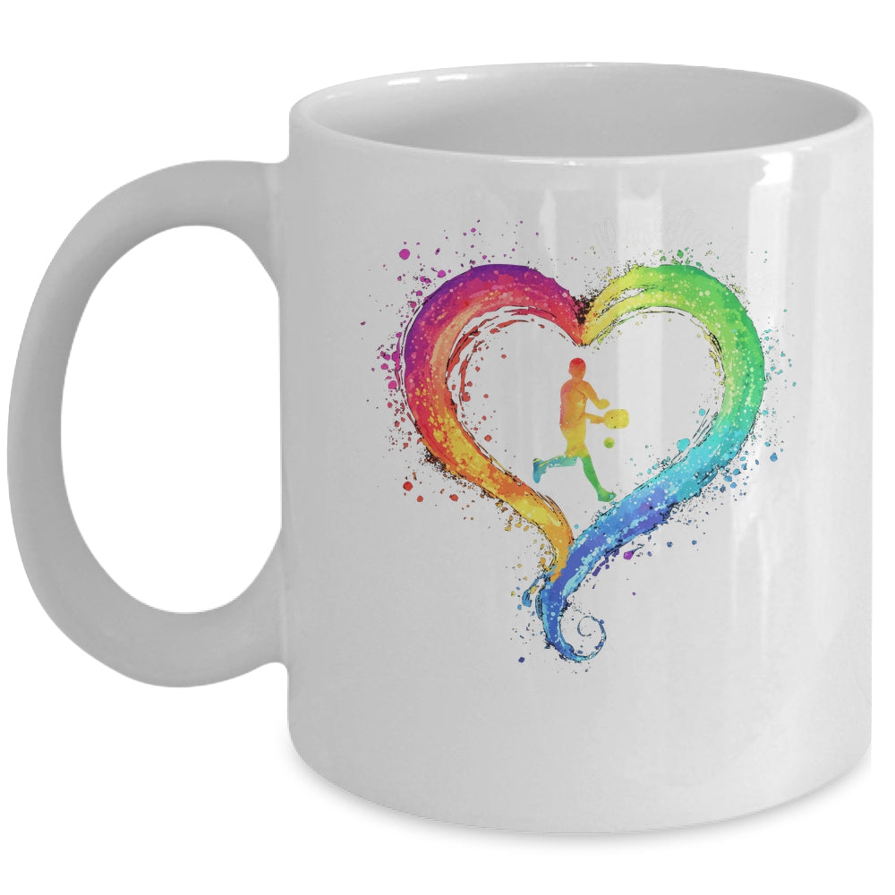 I Love Pickleball Watercolors Funny Pickleball Girl Player Mug | teecentury