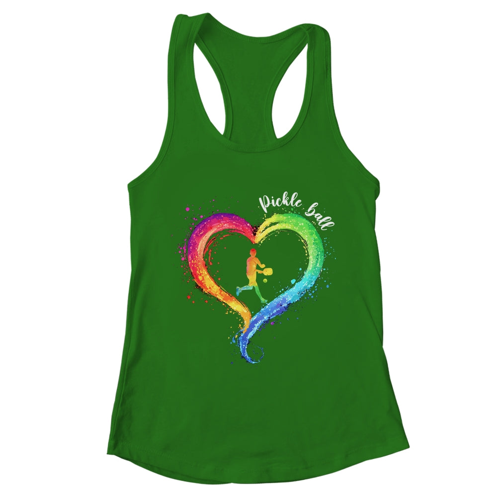 I Love Pickleball Watercolors Funny Pickleball Girl Player Shirt & Tank Top | teecentury
