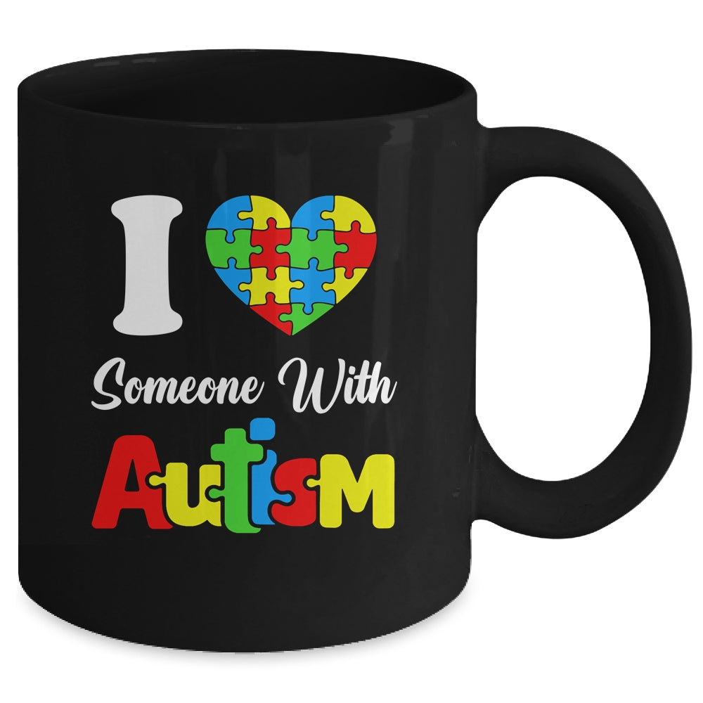 I Love Someone With Autism I Heart Autistic April Men Women Mug | teecentury