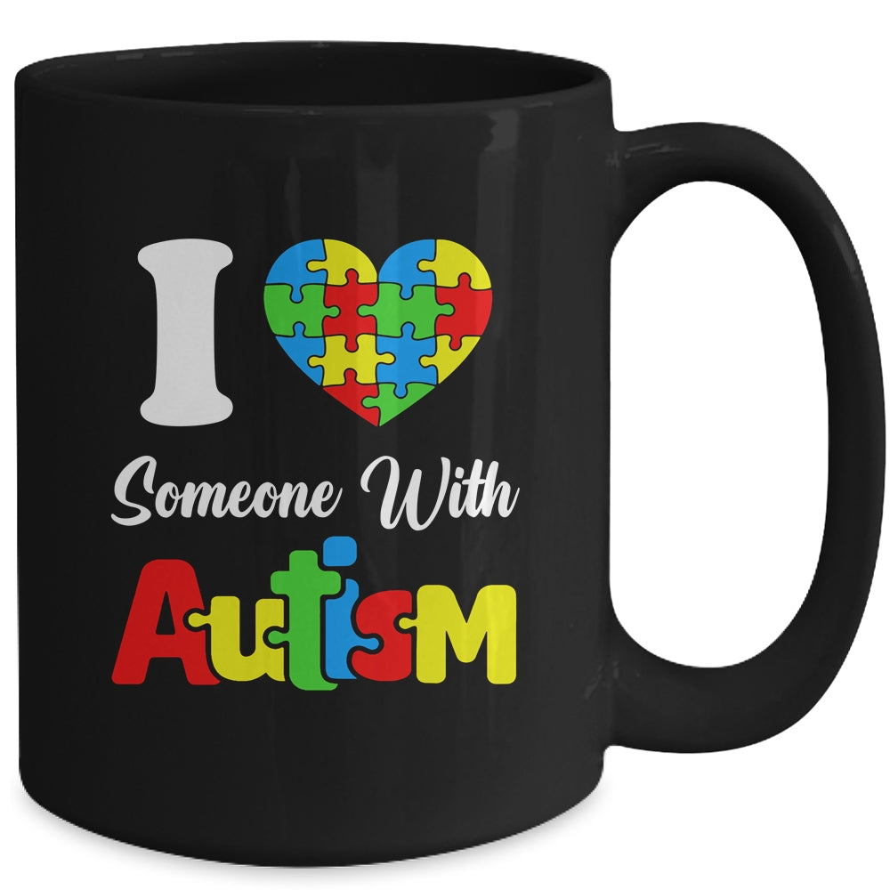 I Love Someone With Autism I Heart Autistic April Men Women Mug | teecentury