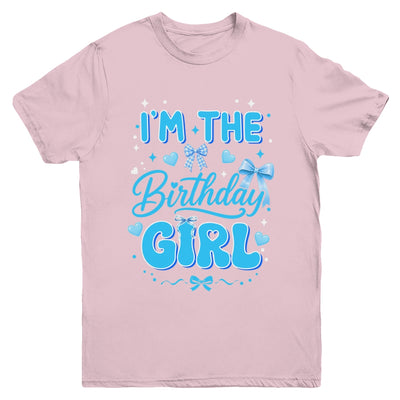 I'M The Birthday Girl Family Coquette Bow Blue Cute Youth Shirt | teecentury