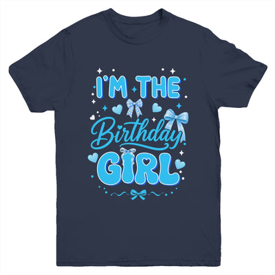 I'M The Birthday Girl Family Coquette Bow Blue Cute Youth Shirt | teecentury