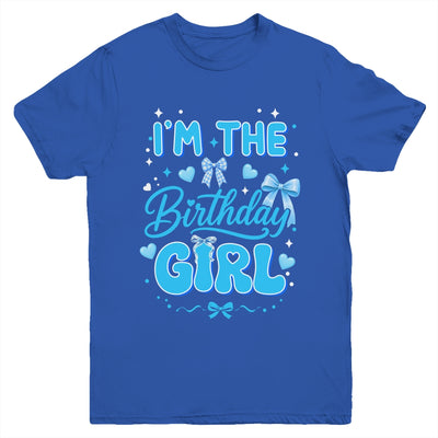I'M The Birthday Girl Family Coquette Bow Blue Cute Youth Shirt | teecentury