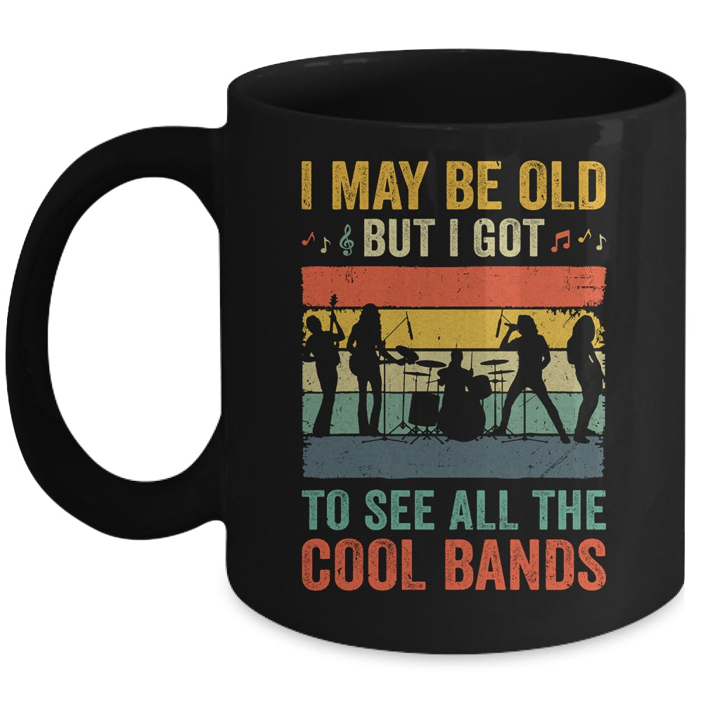 I May Be Old But I Got To See All The Cool Bands Cool Guita Mug | teecentury