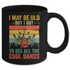 I May Be Old But I Got To See All The Cool Bands Guita Retro Mug | teecentury