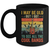 I May Be Old But I Got To See All The Cool Bands Guita Retro Mug | teecentury