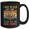 I May Be Old But I Got To See All The Cool Bands Guita Retro Mug | teecentury