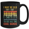 I May Be Old But I Got To See All The Cool Bands Retro Guita Mug | teecentury