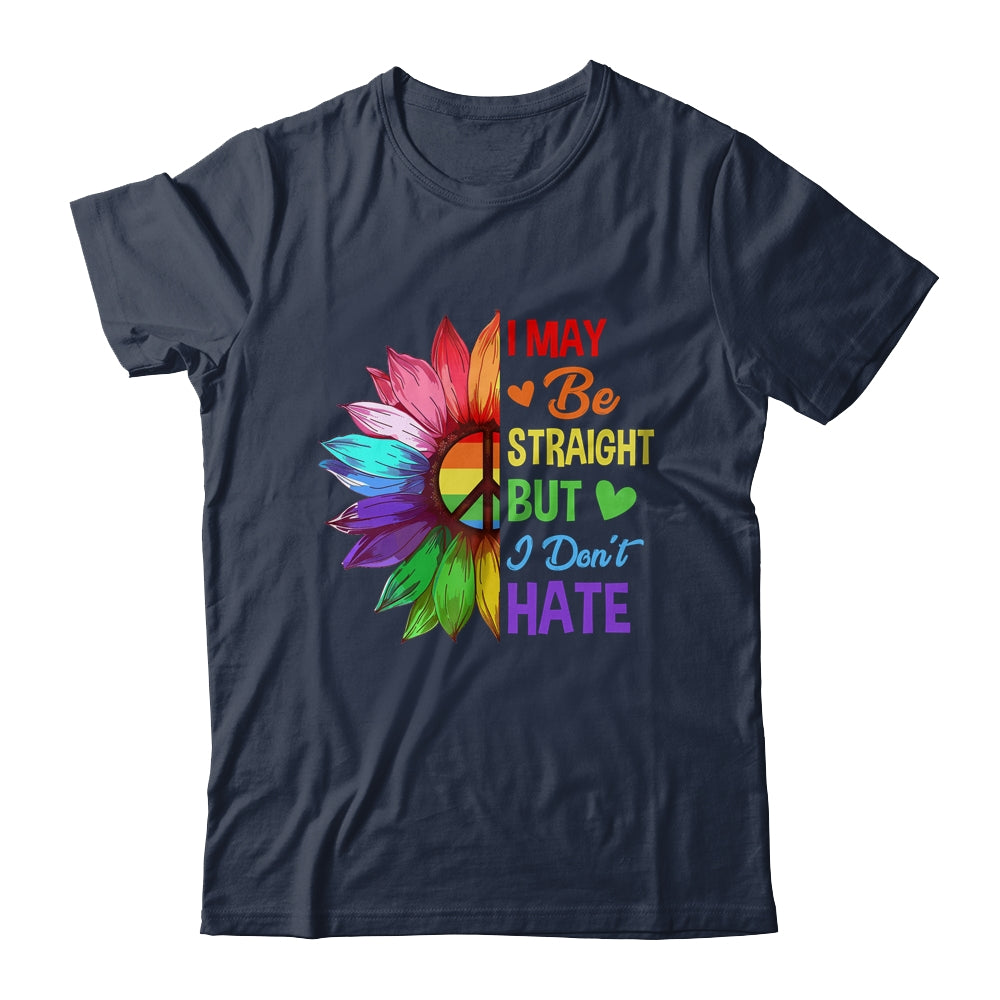I May Be Straight But I Don't Hate LGBT Gay Pride Sunflower Shirt & Tank Top | teecentury