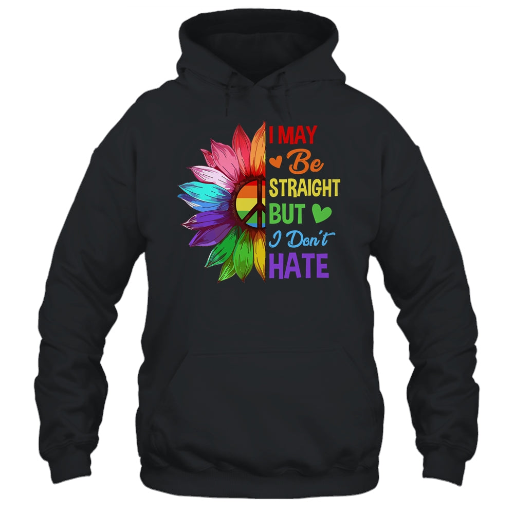 I May Be Straight But I Don't Hate LGBT Gay Pride Sunflower Shirt & Tank Top | teecentury