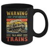 I May Spontaneously Talk About Trains Funny Railroad Retro Mug | teecentury