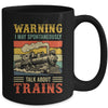 I May Spontaneously Talk About Trains Funny Railroad Retro Mug | teecentury